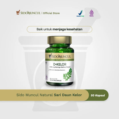 Sido Muncul D-Kelor 50 Capsules - Moringa Leaf Extract to Help Maintain Health