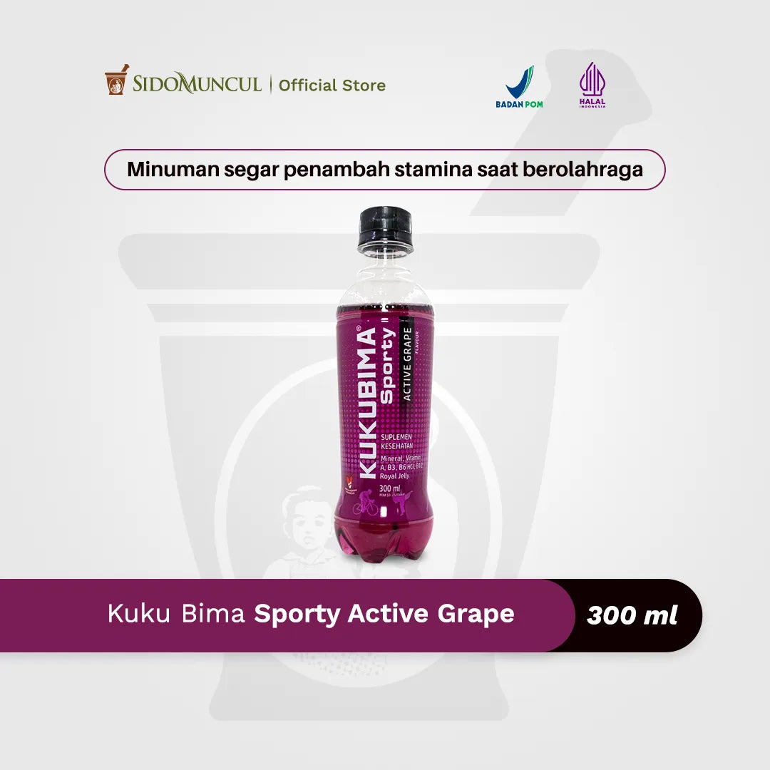 Kuku Bima Sporty Active Grape 300 ML Minuman Stamina Segar Olahraga