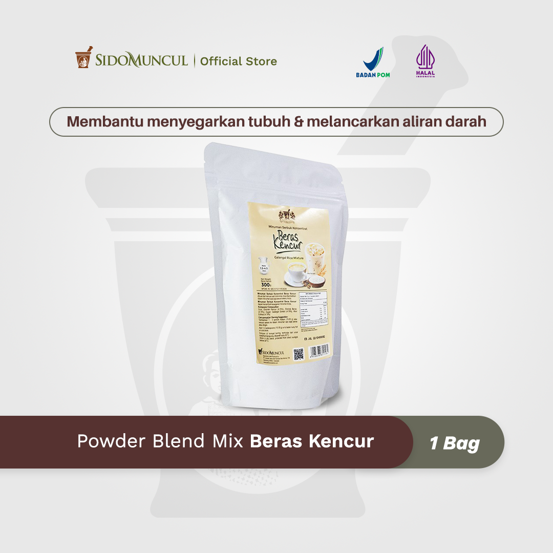 Powder Blend Mix Beras Kencur Menyegarkan Tubuh Melancarkan Darah