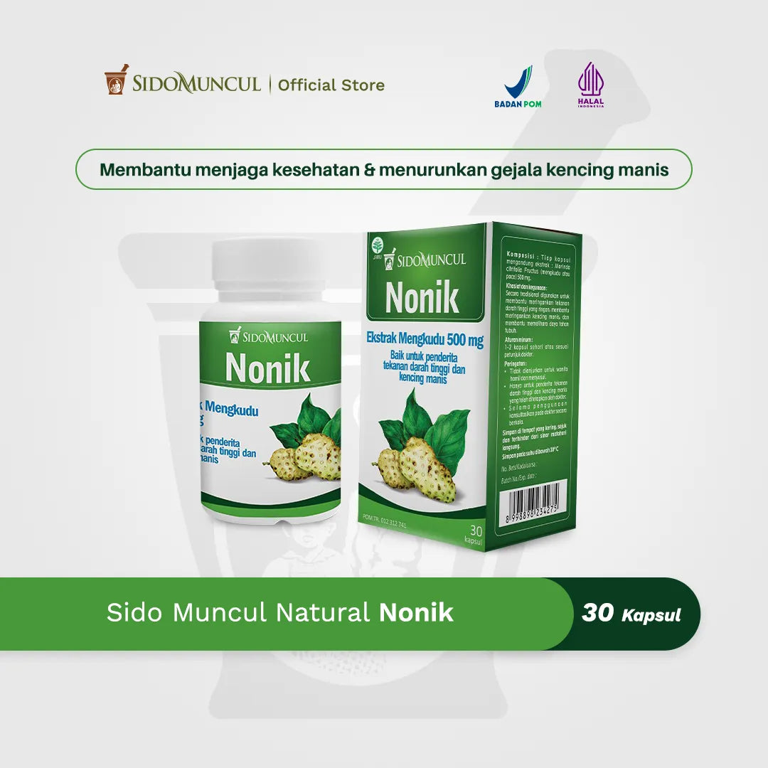 Sido Muncul Nonik 30 Herbal Capsules - Helps Relieve Diabetes and Helps Maintain Health