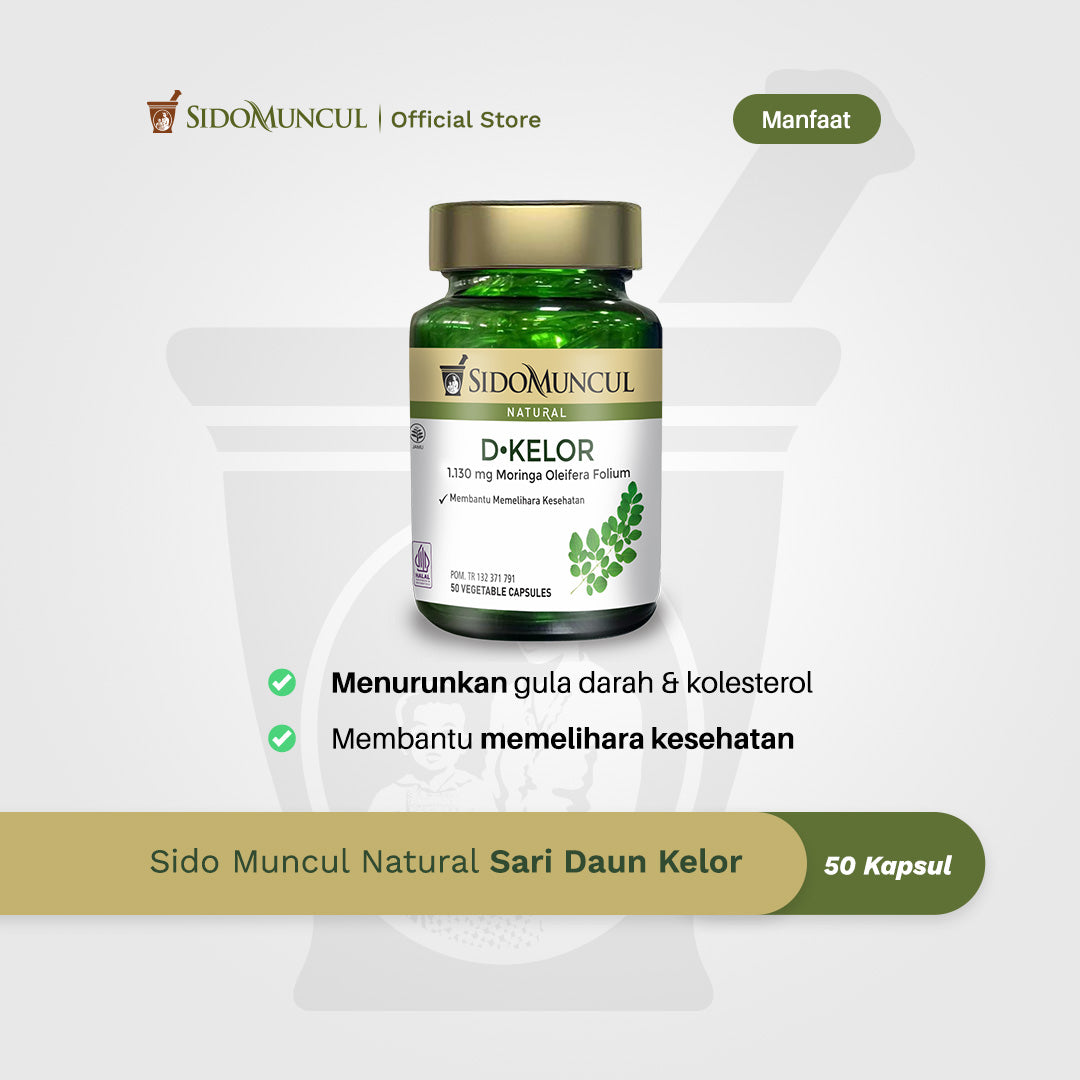 Sido Muncul D-Kelor 50 Capsules - Moringa Leaf Extract to Help Maintain Health