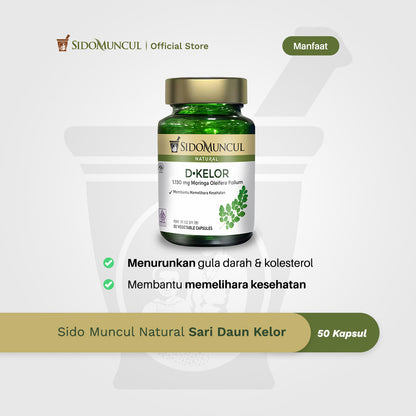Sido Muncul D-Kelor 50 Capsules - Moringa Leaf Extract to Help Maintain Health