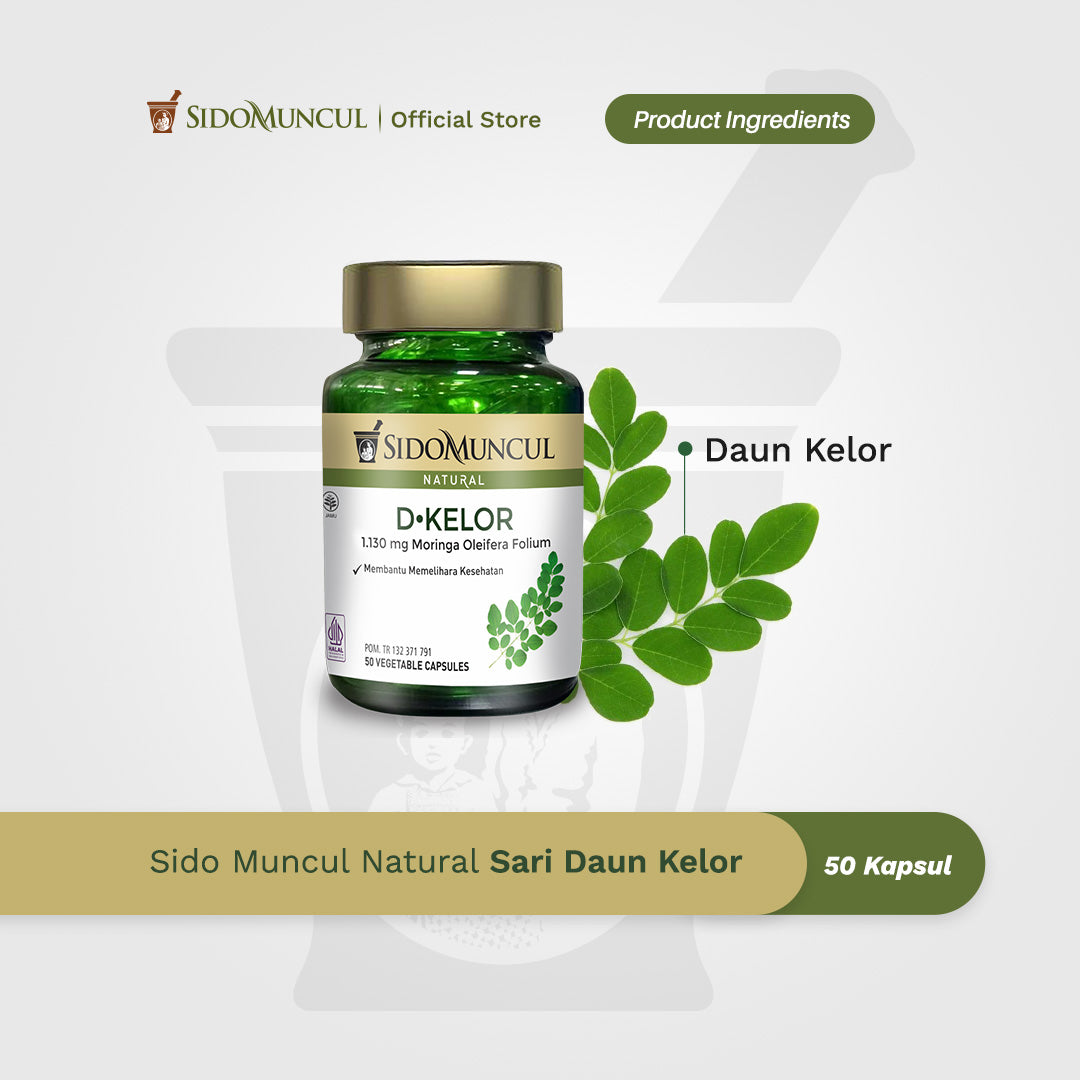 Sido Muncul D-Kelor 50 Capsules - Moringa Leaf Extract to Help Maintain Health