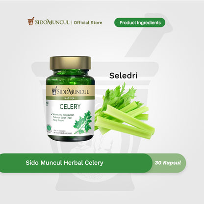 Sido Muncul Herbal Celery 30 Kapsul - Membantu Meringankan Tekanan Darah Tinggi yang Ringan