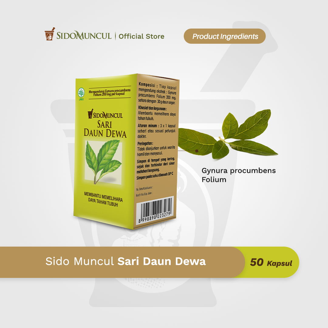 Sido Muncul Herbal Sari Daun Dewa 30’s - Helps Maintain Body Immunity