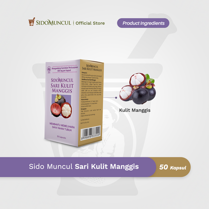 Sido Muncul Mangosteen Peel Extract 50 capsules - Antioxidant for Immune Support
