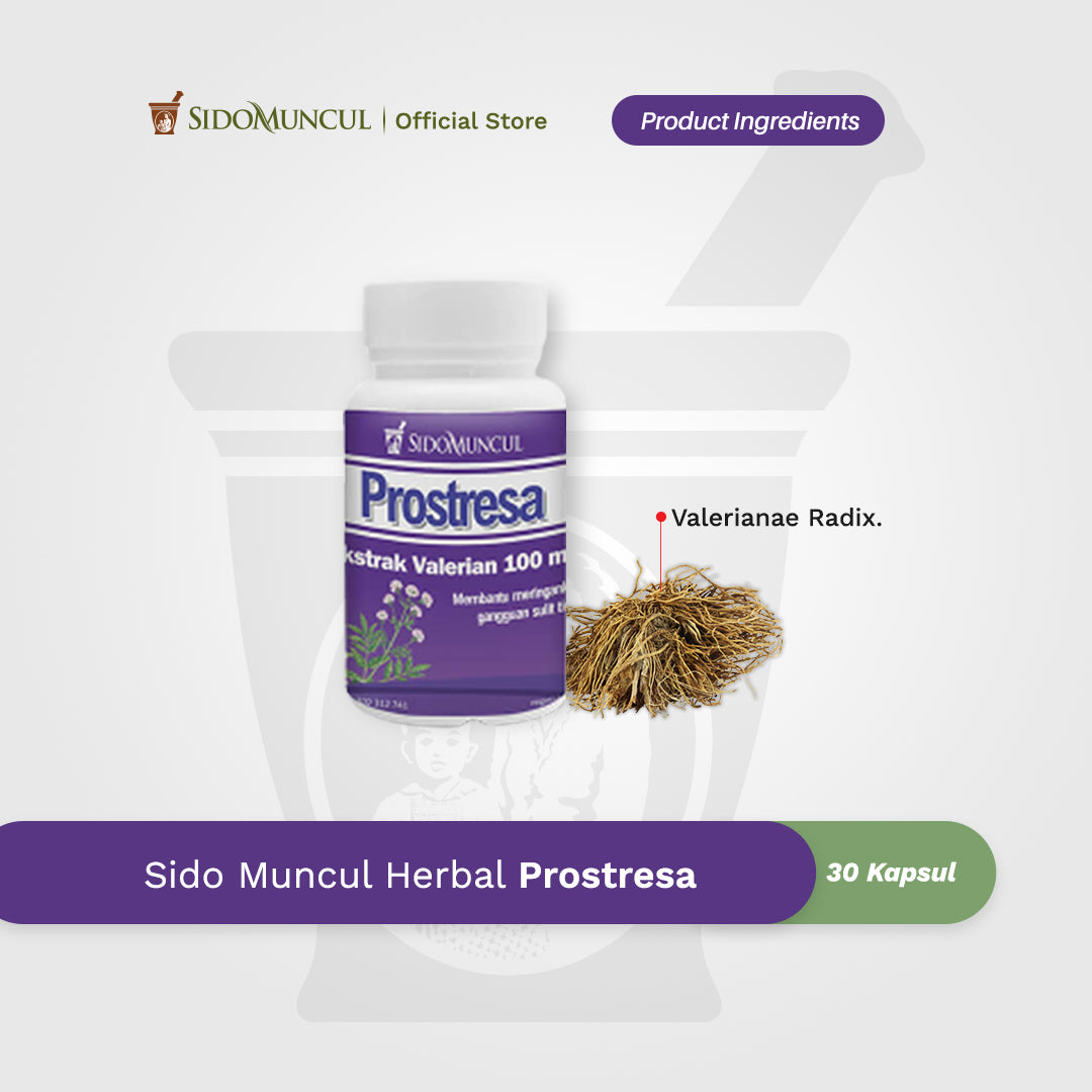 Sido Muncul Herbal Prostresa 30 Capsules - Insomnia Restlessness Stress