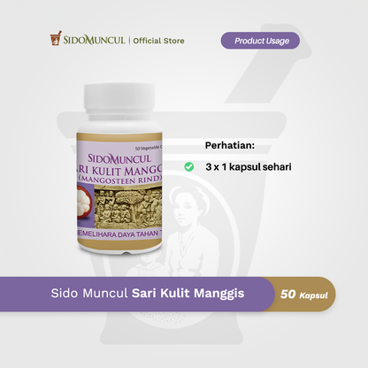 Sido Muncul Mangosteen Peel Extract 50 capsules - Antioxidant for Immune Support