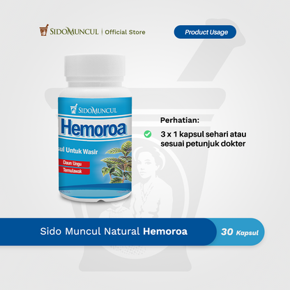 Sido Muncul Herbal Hemoroa 30 Capsules - Hemorrhoids