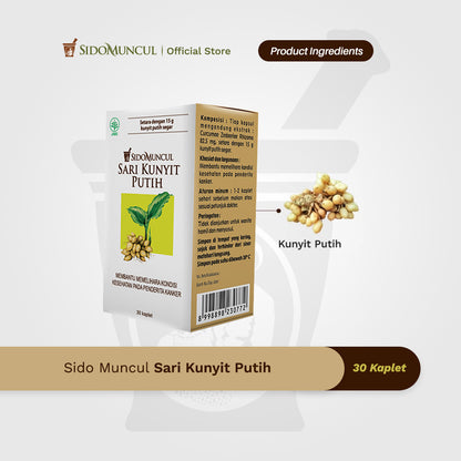 Sido Muncul Sari Kunyit Putih 30’s - Helps Maintain Health Conditions for Cancer Patients