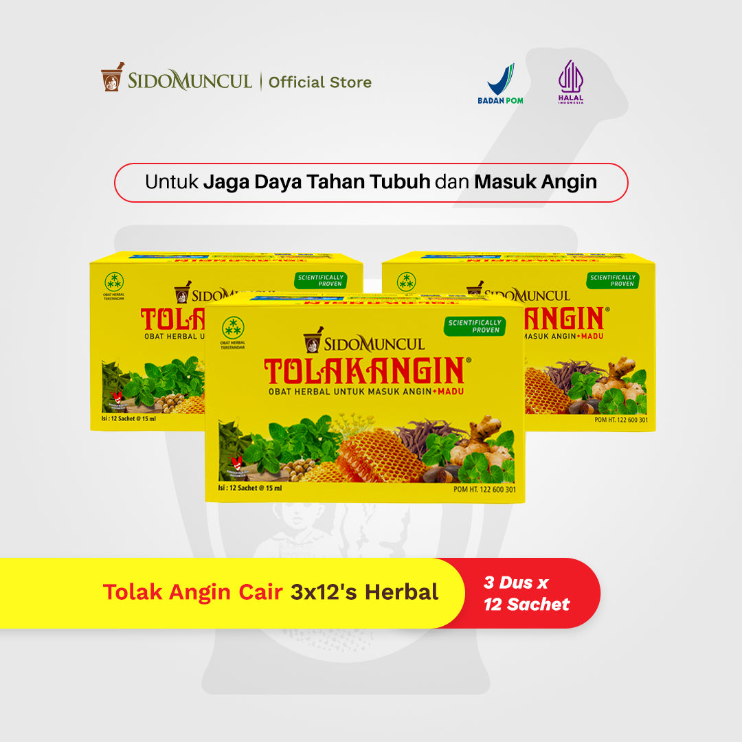 Tolak Angin Cair Dus 3x12's Herbal - Masuk Angin Daya Tahan Tubuh
