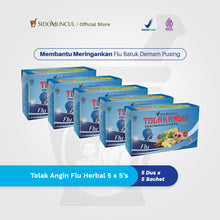 Tolak Angin Flu Liquid Box of 5 x 5's Herbal - Flu, Cough, Fever, Dizziness