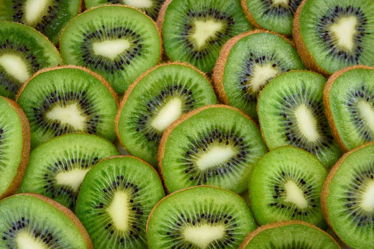 Tumpukan irisan buah kiwi