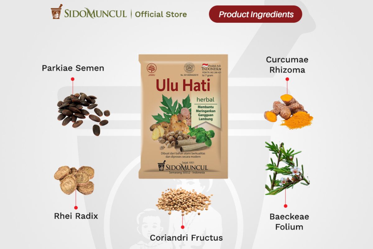 produk Jamu Ulu Hati dan komposisinya