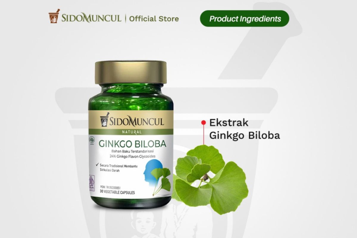 produk Sido Muncul Ginkgo Biloba dan komposisinya