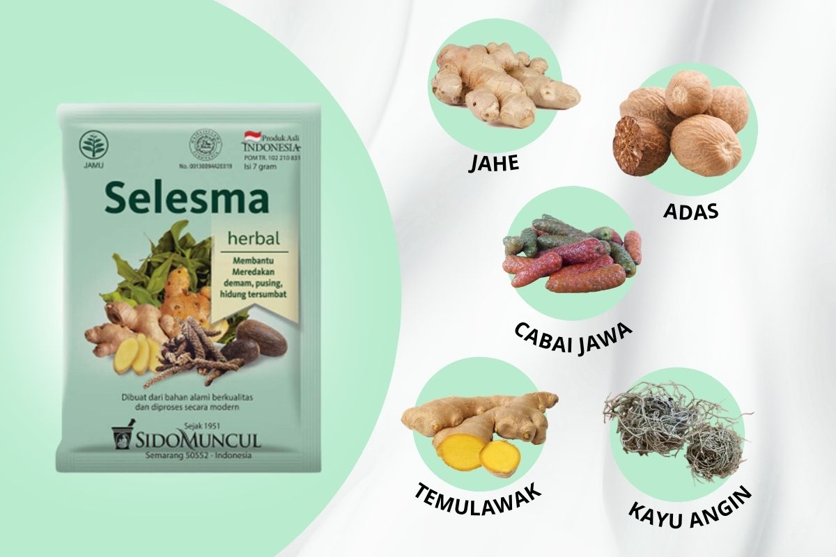 Komposisi produk Jamu Influensa Selesma Sido Muncul