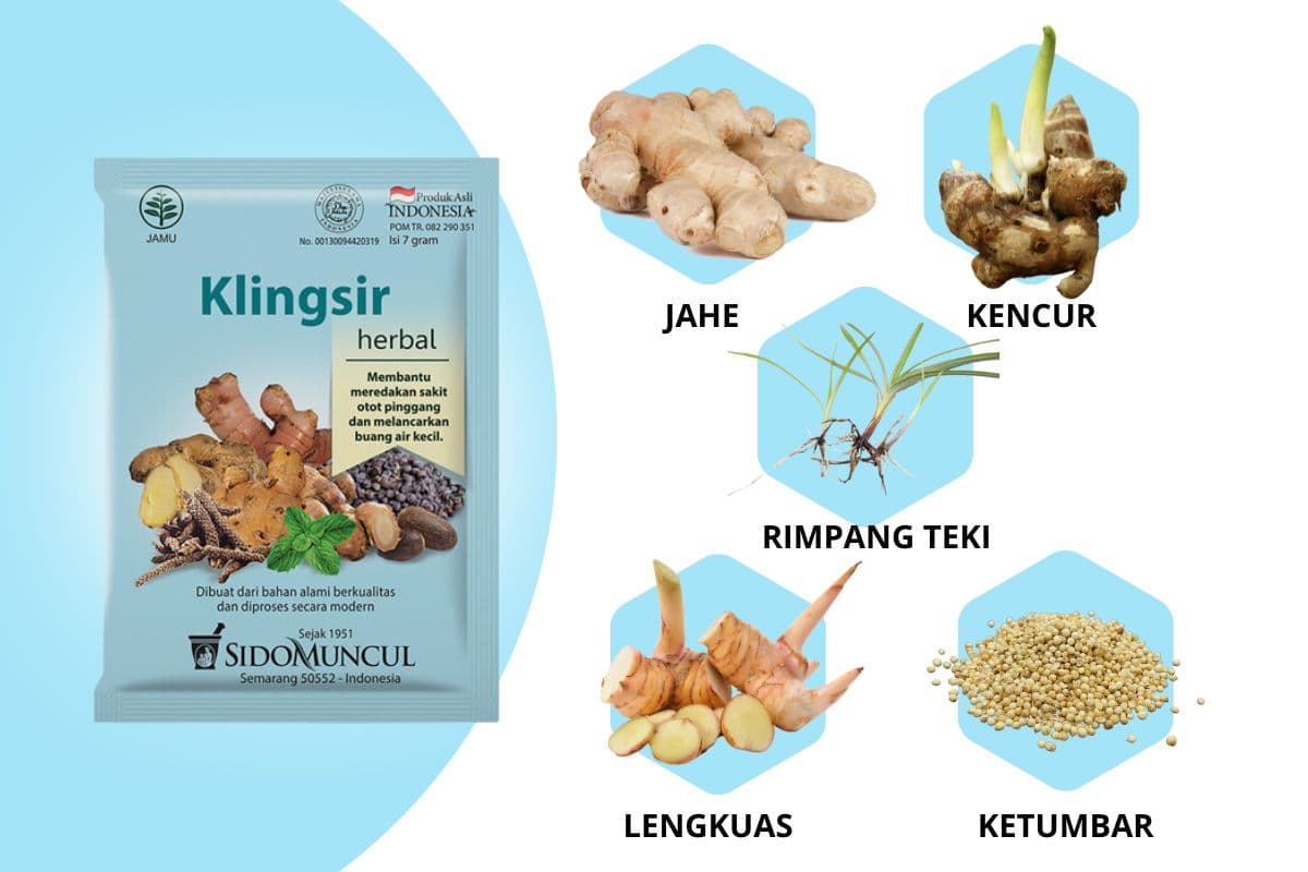 Komposisi produk Jamu Klingsir Sido Muncul